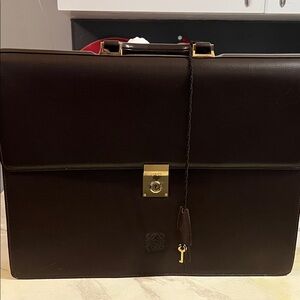 Loewe Dark Brown Leather Briefcase